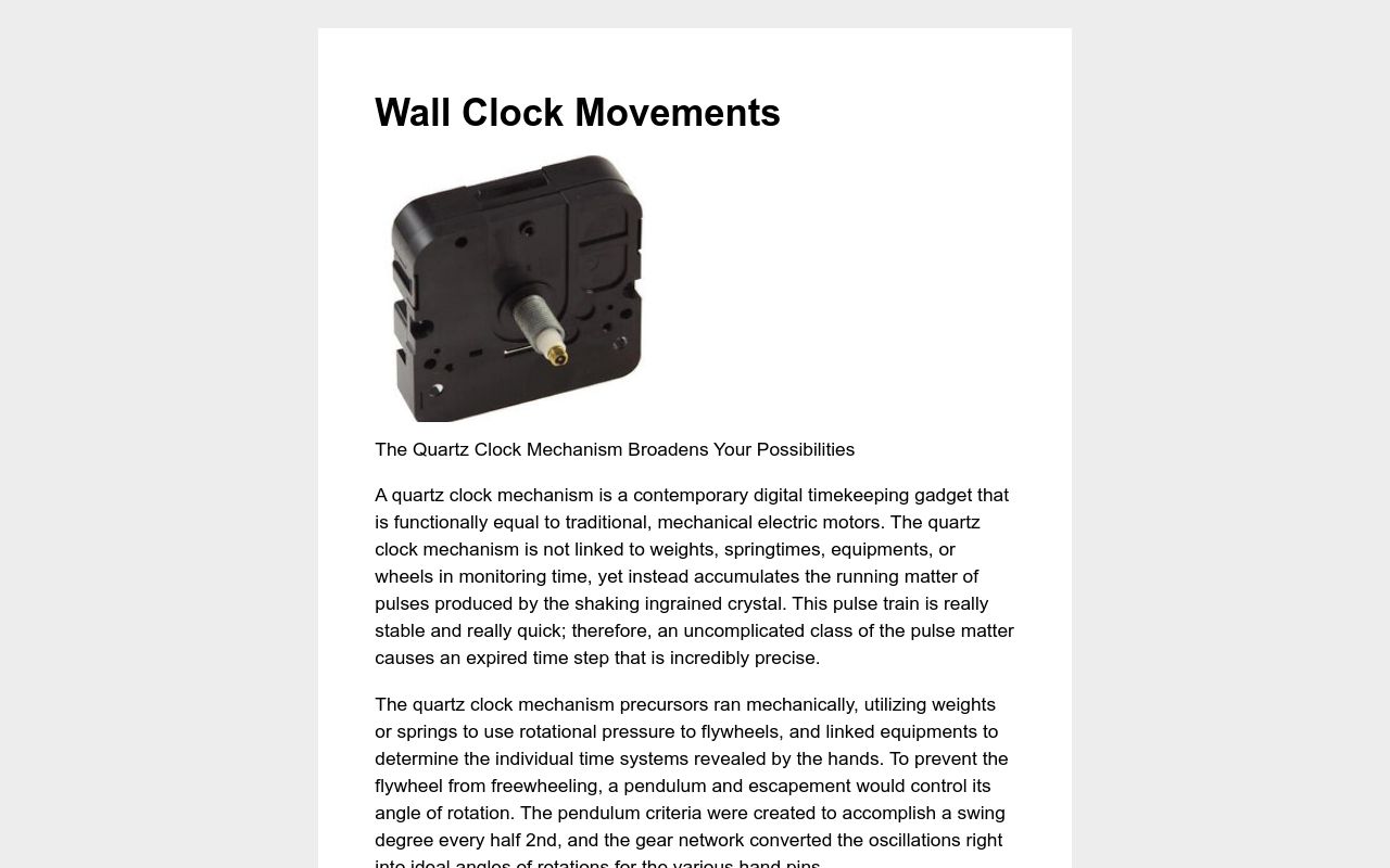 Chiming Clock Movements